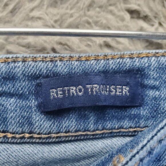 Scoop Jeans Womens 14 Blue Retro Trouser Patch Pockets Cotton Blend - Picture 3 of 14